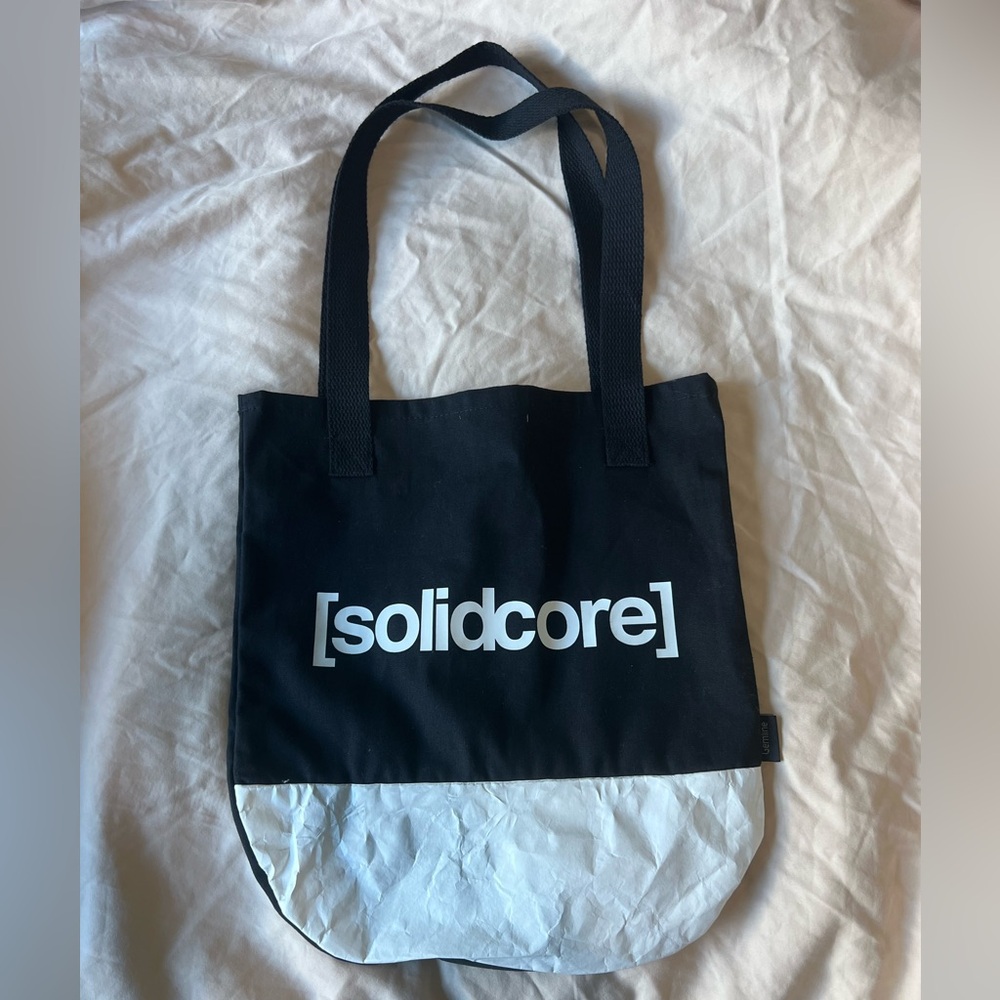 Solidcore Black and White Tote Bag